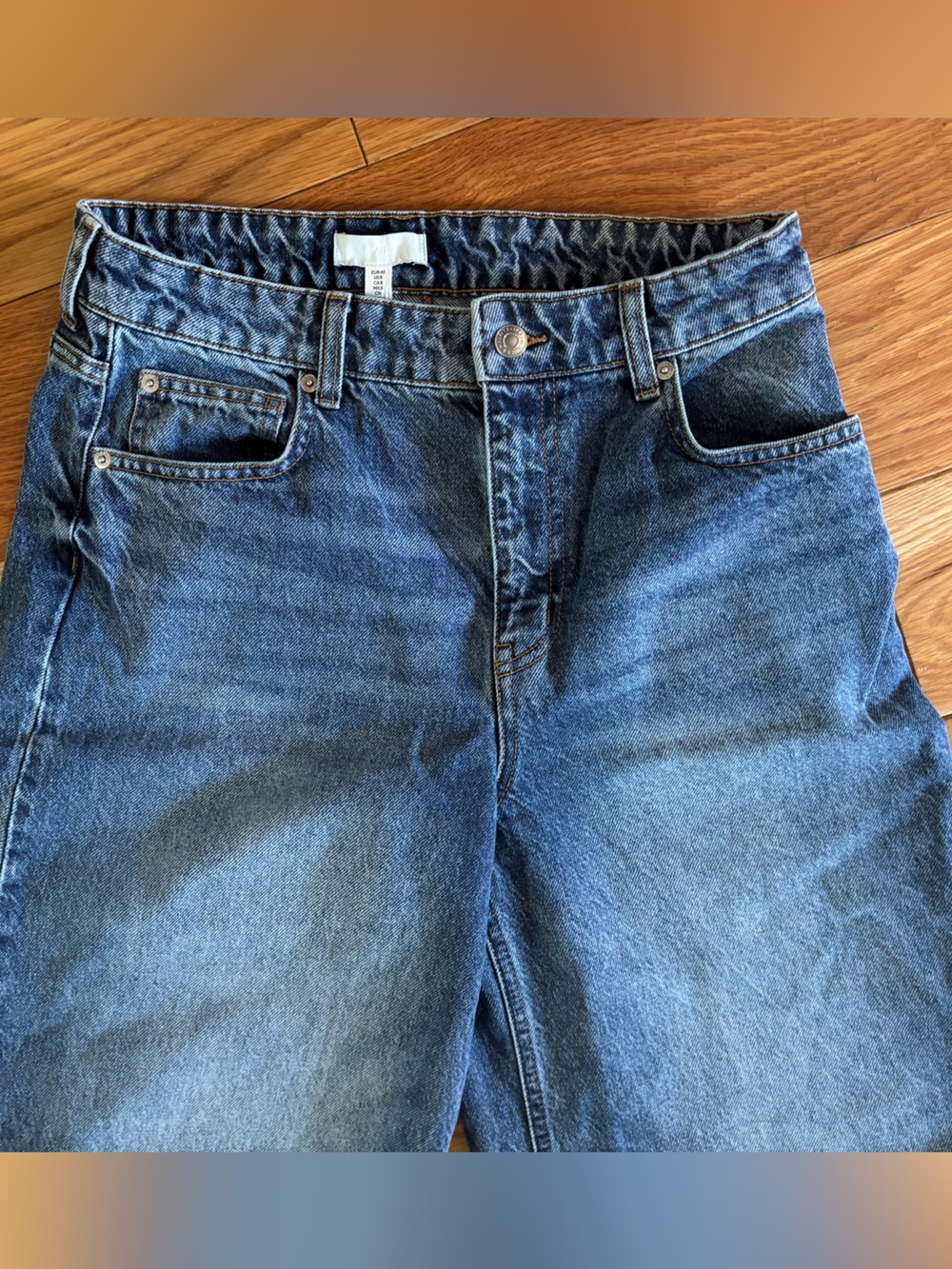 H&M High Waist Extra Wide Leg Jeans Size 8 - Picture 3 of 9